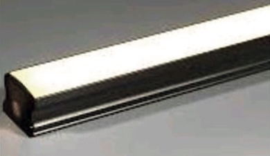 سكة بروفايل ألمنيوم أسود عرض 1.7 ارتفاع 1.44 بدون شفة